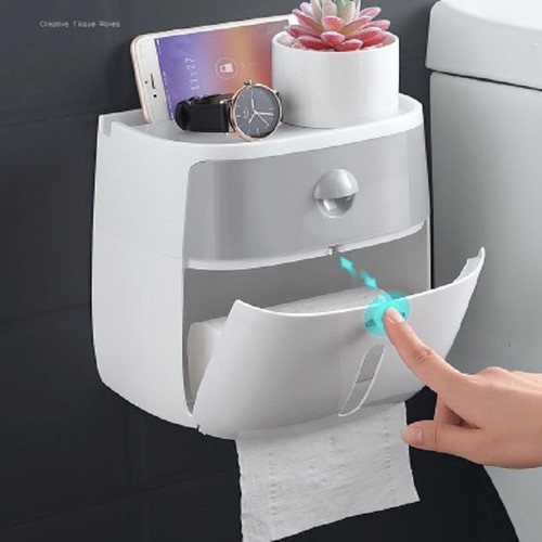 Hộp Đựng Giấy Vệ Sinh Ecoco mặt cong 2 tầng