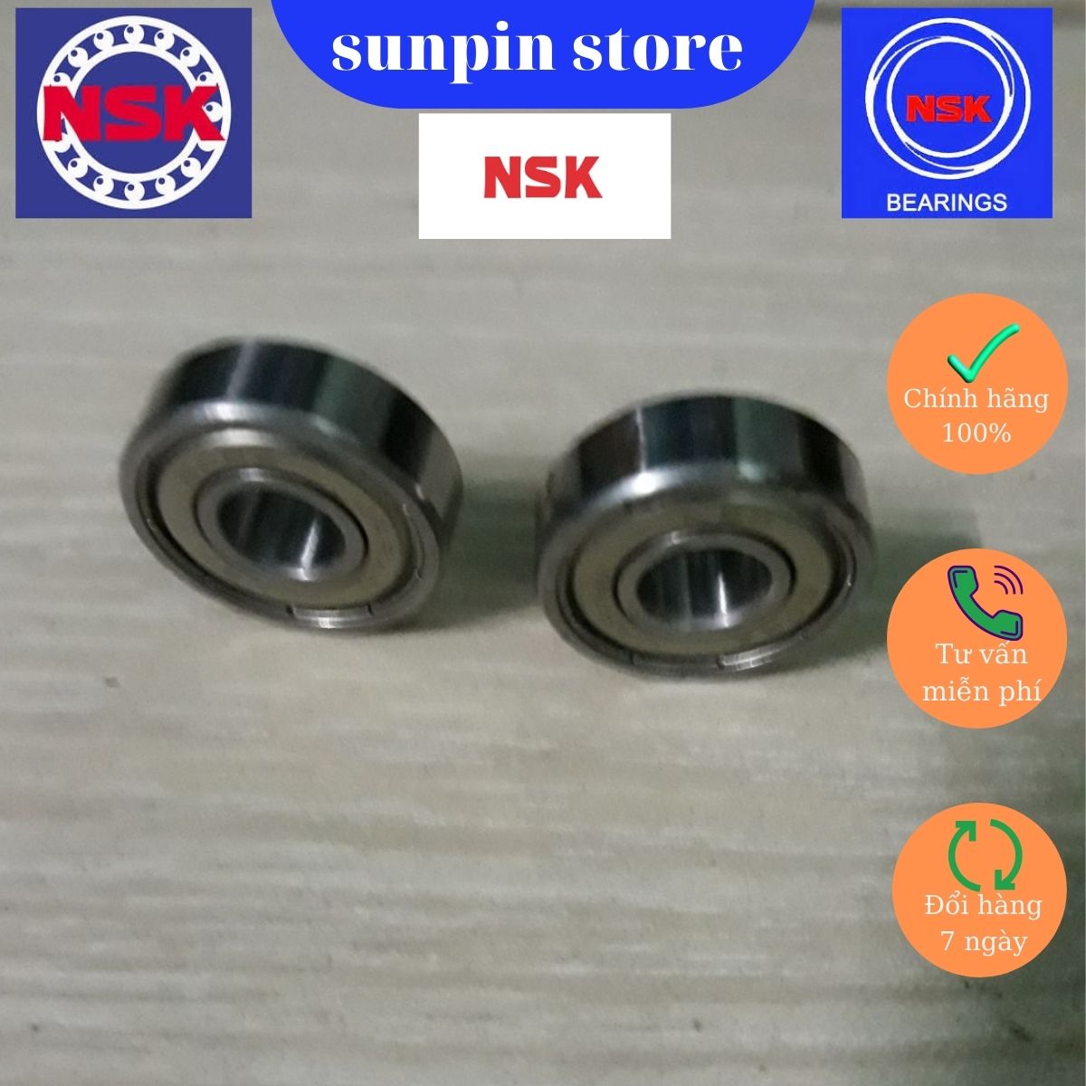 2 cái Vòng Bi NSK 608 ZZ
