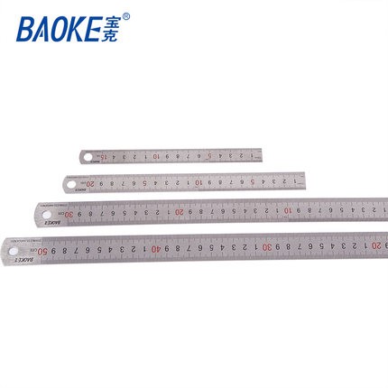 Thước sắt không gỉ 15-20-30-50cm Baoke