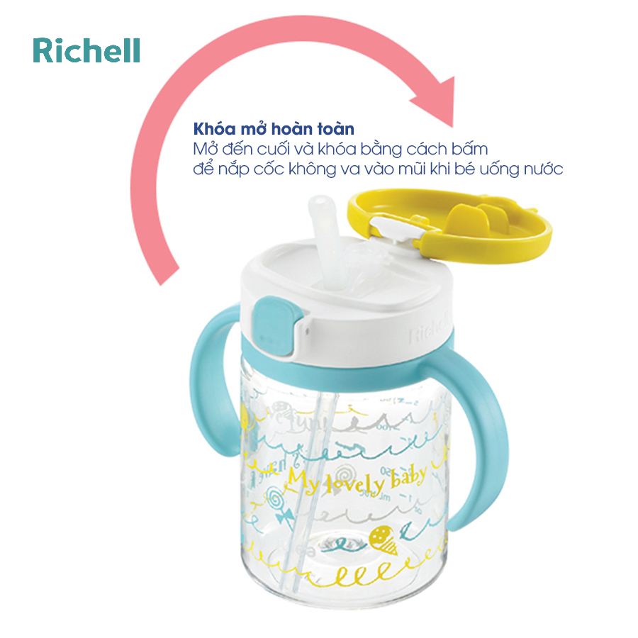 BÌNH ỐNG HÚT AQ RICHELL 200ML VÀNG SWEET