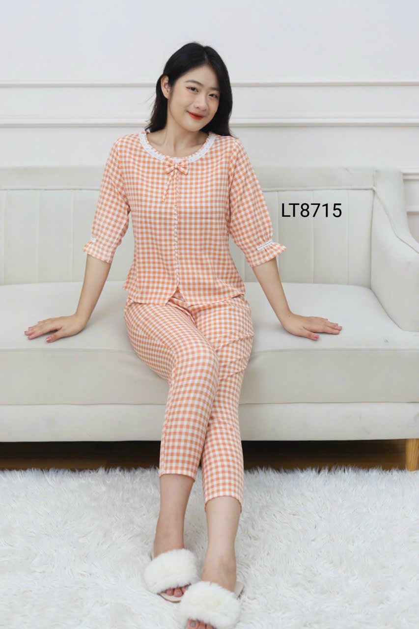 Quần áo mặc nhà, Đồ bộ nữ quần dài chất lụa xinh