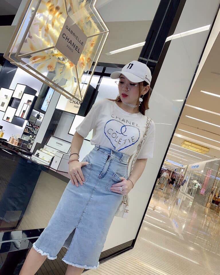 [HCM]SET ÁO THUN CHÂN VÁY JEANS (ẢNH THẬT CUỐI)