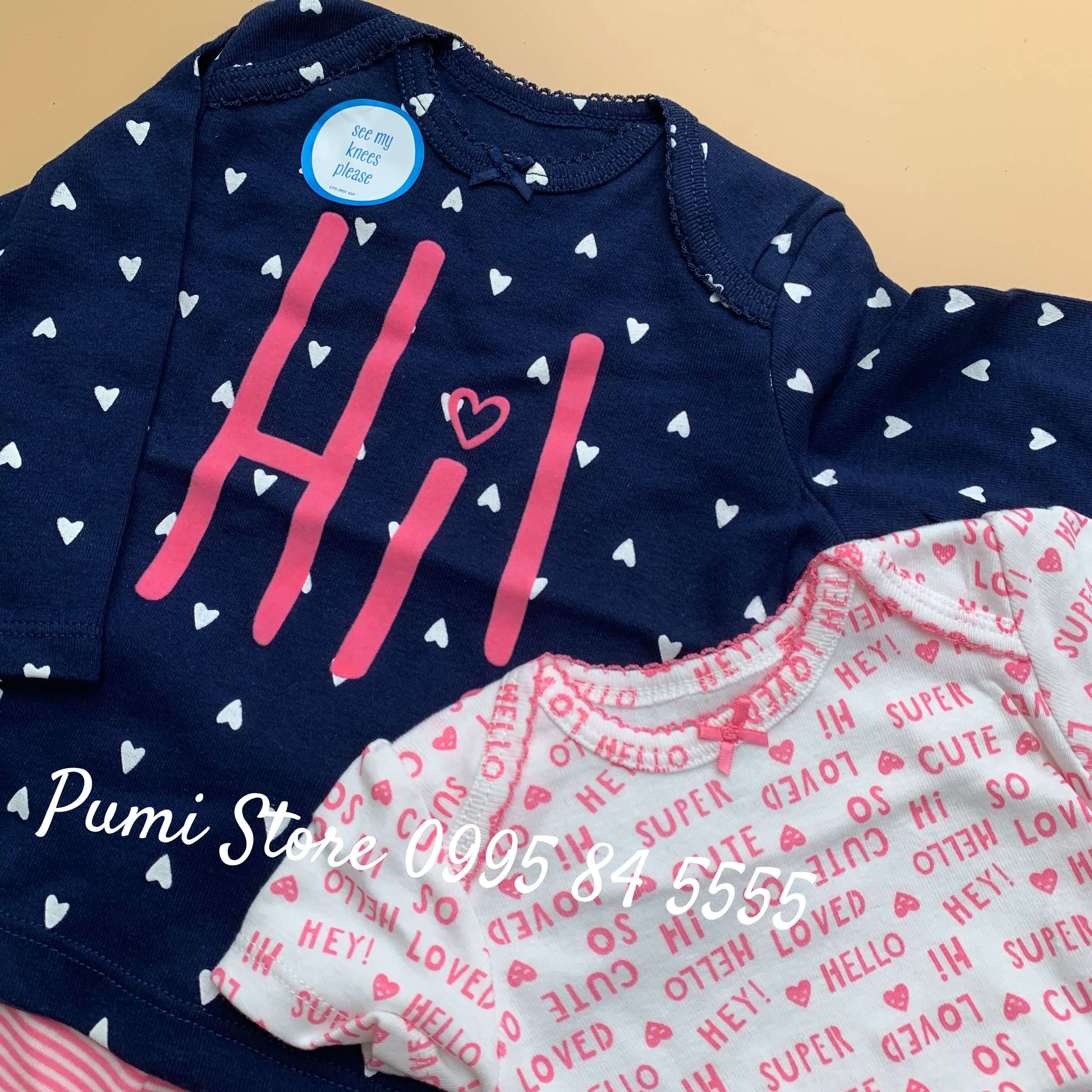 Set 3 món bé gái Carter’s Little Character Pink/Navy