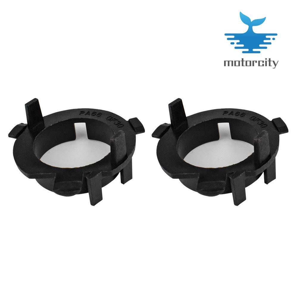Motorcity 1Pair H7 LED Headlight Bulb Base Adapters Holders Retainers for Hyundai Kia