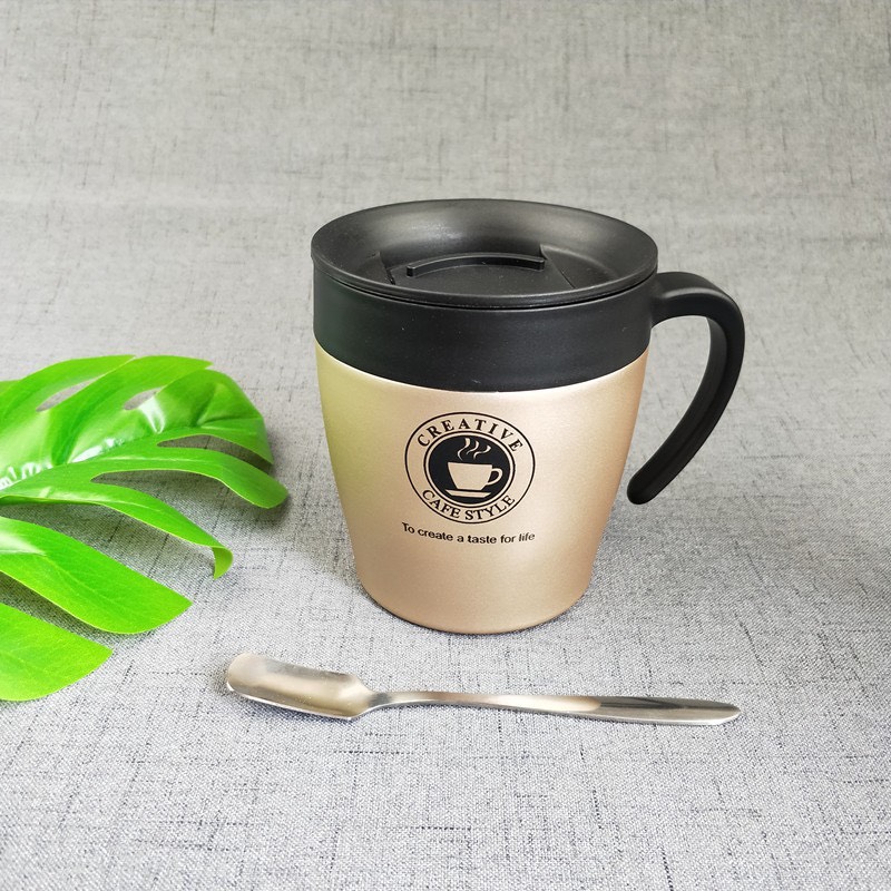 ☕️ ly / cốc pha cafe - kèm muỗng khuấy - inox 304 creative 330ml ☕️