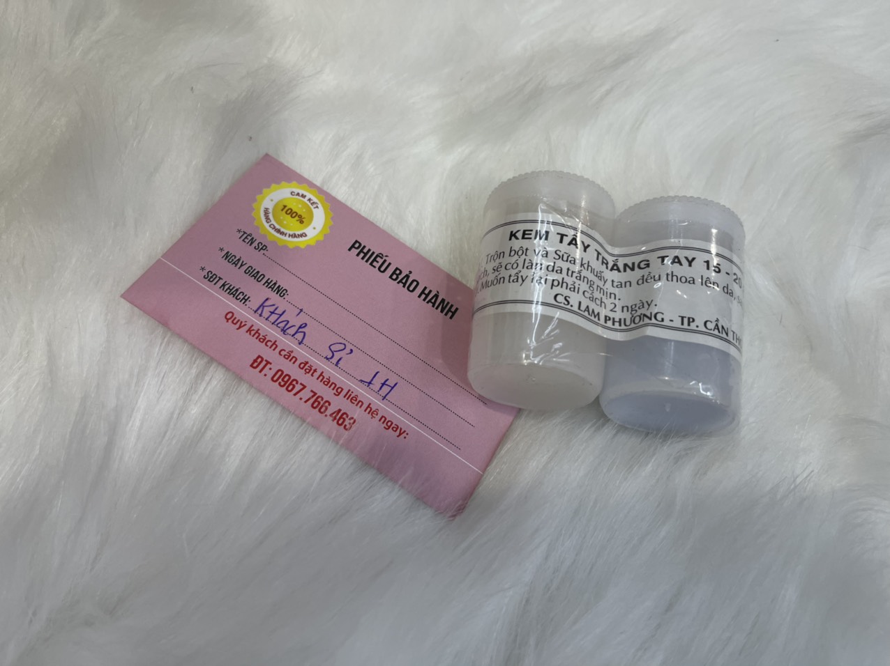Kem cặp tẩy trắng trộn