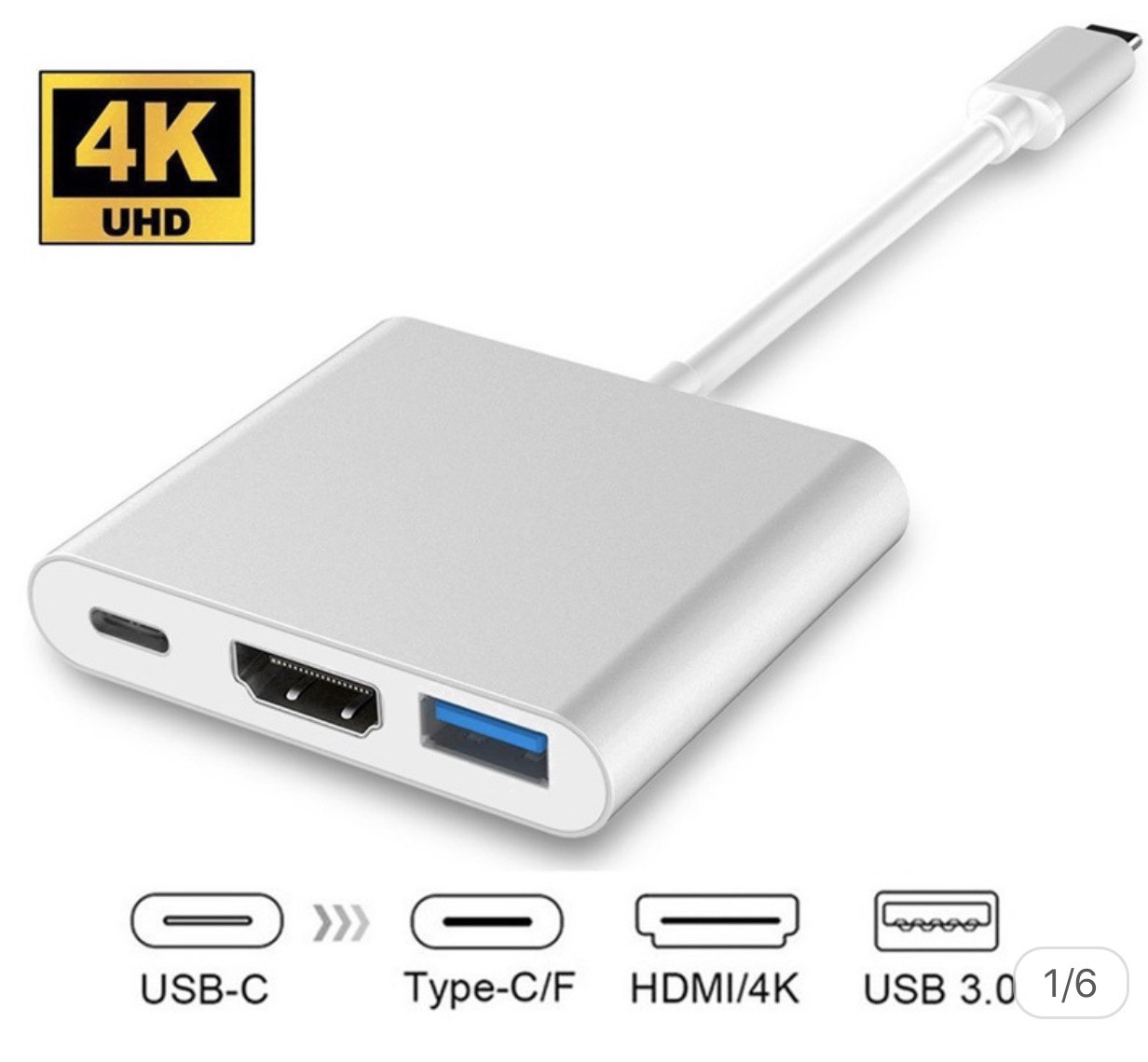Cáp chuyển Usb 3.1 Type-C sang HDMI 1080P, Type-C Và Usb 3.0
