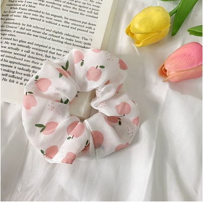 Cột Tóc Scrunchies Hoa Quả Đáng Yêu