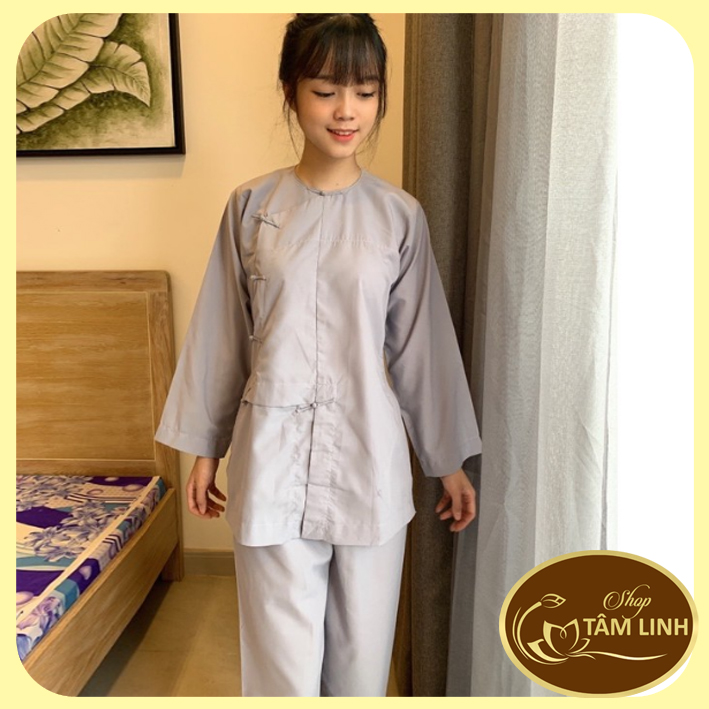 Đồ Lam Đi Chùa_Mẫu Vạt Hò Nút Bấm