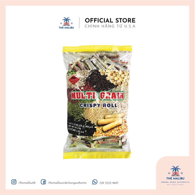 [Chính Hãng] [Date 01/2023] Bánh Ngũ Cốc Multi Grain Crispy Roll 1,25kg