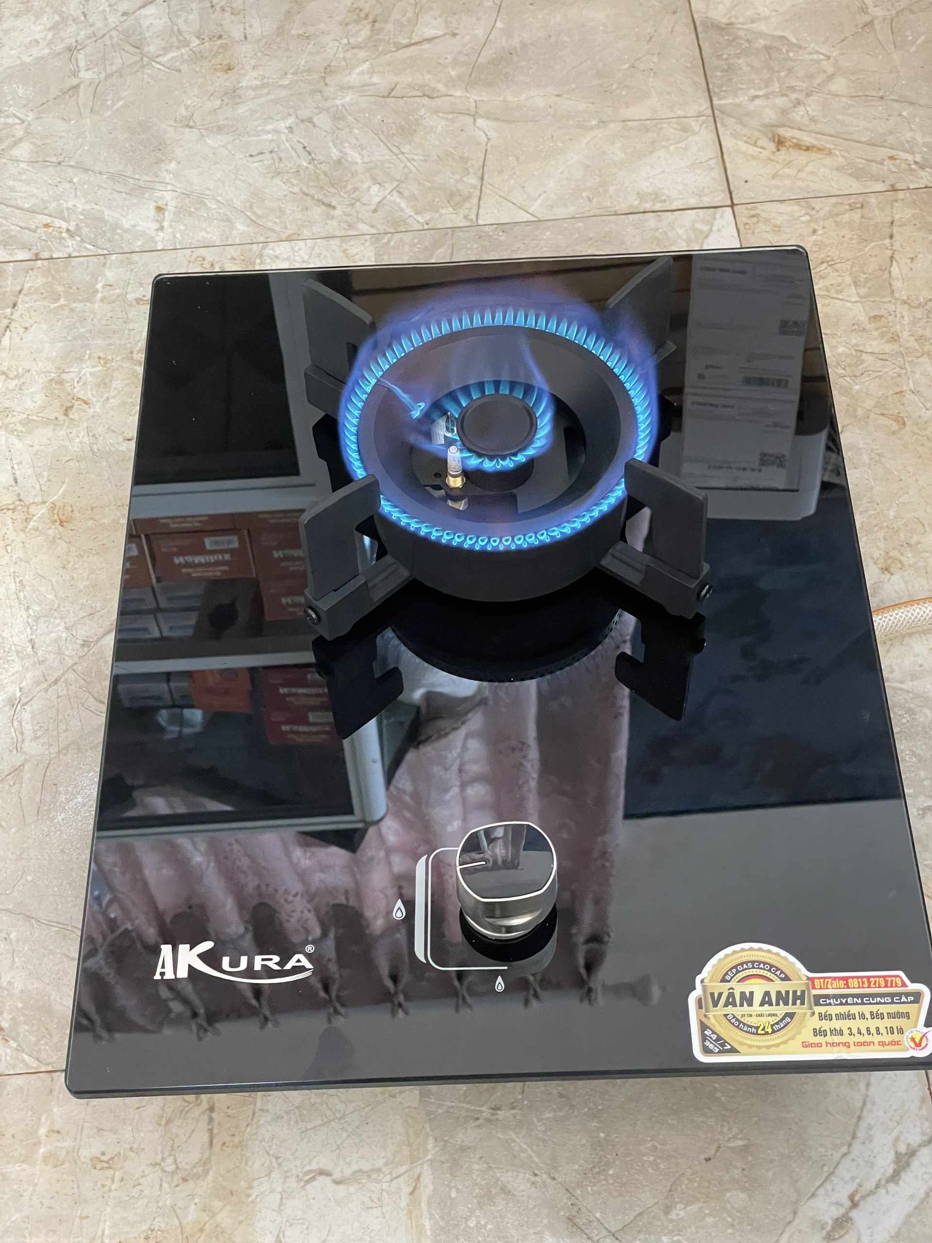 BẾP GAS ÂM ĐƠN LẬT AKURA ( NGẮT GAS TỰ ĐỘNG )