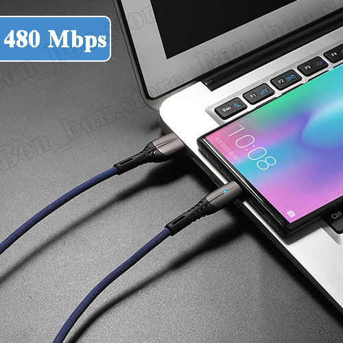 Dây cáp sạc micro usb 20cm bọc dù cao cấp