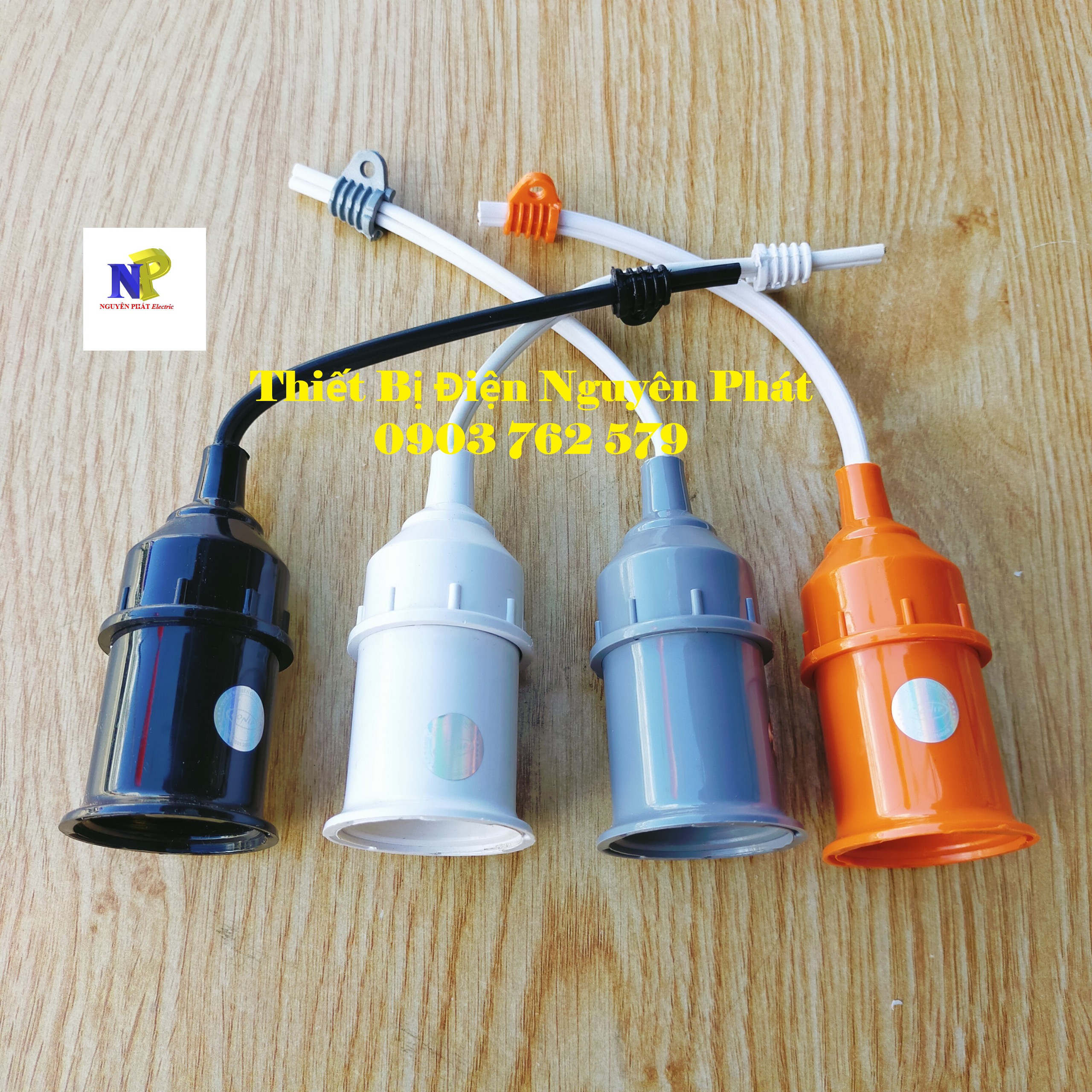 Đuôi Đèn Kín Nước Pipo & Conip E27 (Dây 20cm) Cao Cấp