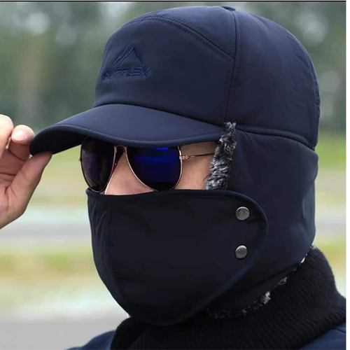 Mũ Lông Lưỡi Trai Nam Mũ Câu Cá Mùa Đông, Siêu Ấm Áp, Thời Trang Đẹp Mắt, Chuyên Dùng Đi Đêm Và Trời Lạnh, Trùm Kím Đầu Và Tai Cực Ấp