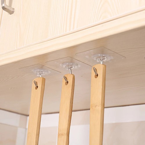 2 Móc Dán Tường Trong Suốt Siêu Dính