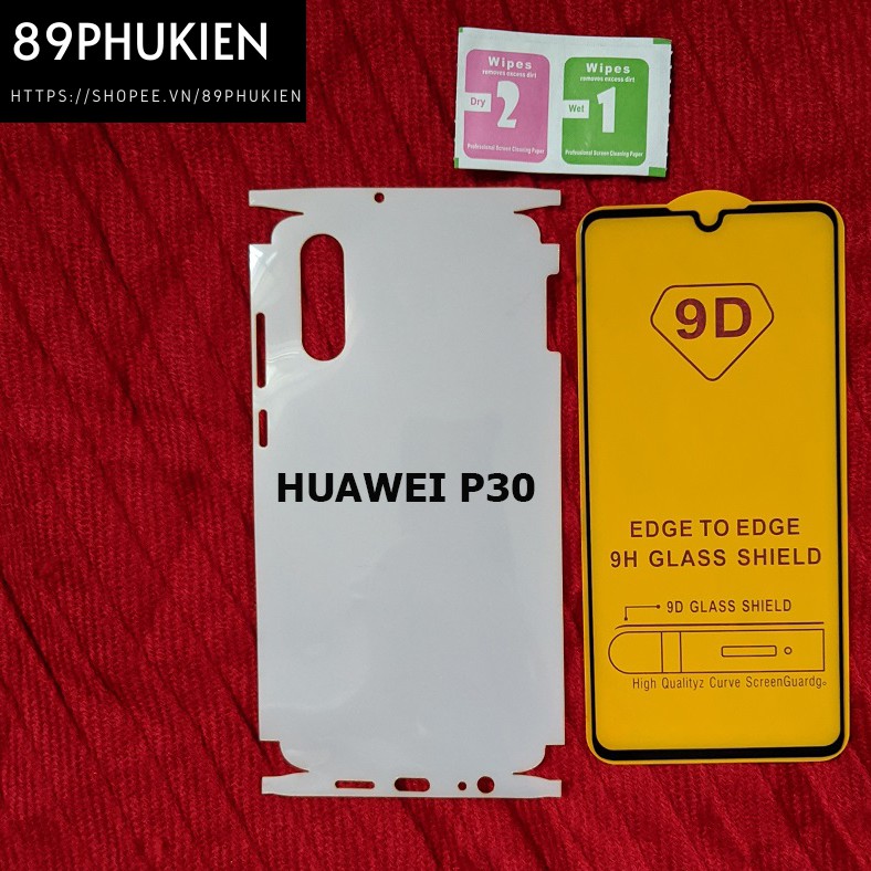 Bộ PPF nhám full viền và kính cường lực full màn Huawei P30