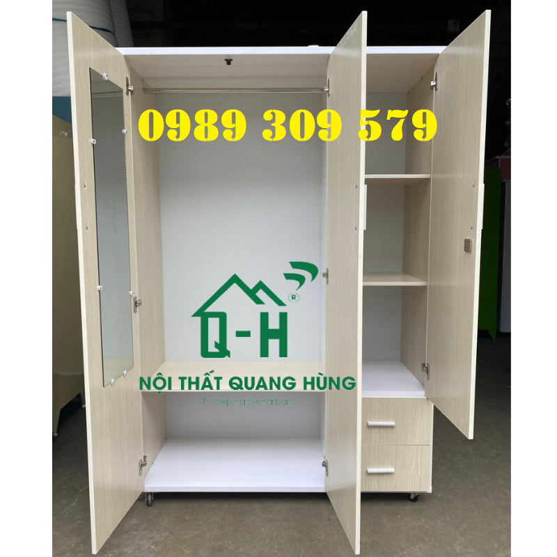 Tủ nhựa Đài Loan 3 cánh lớn cao cấp giao nhanh hcm