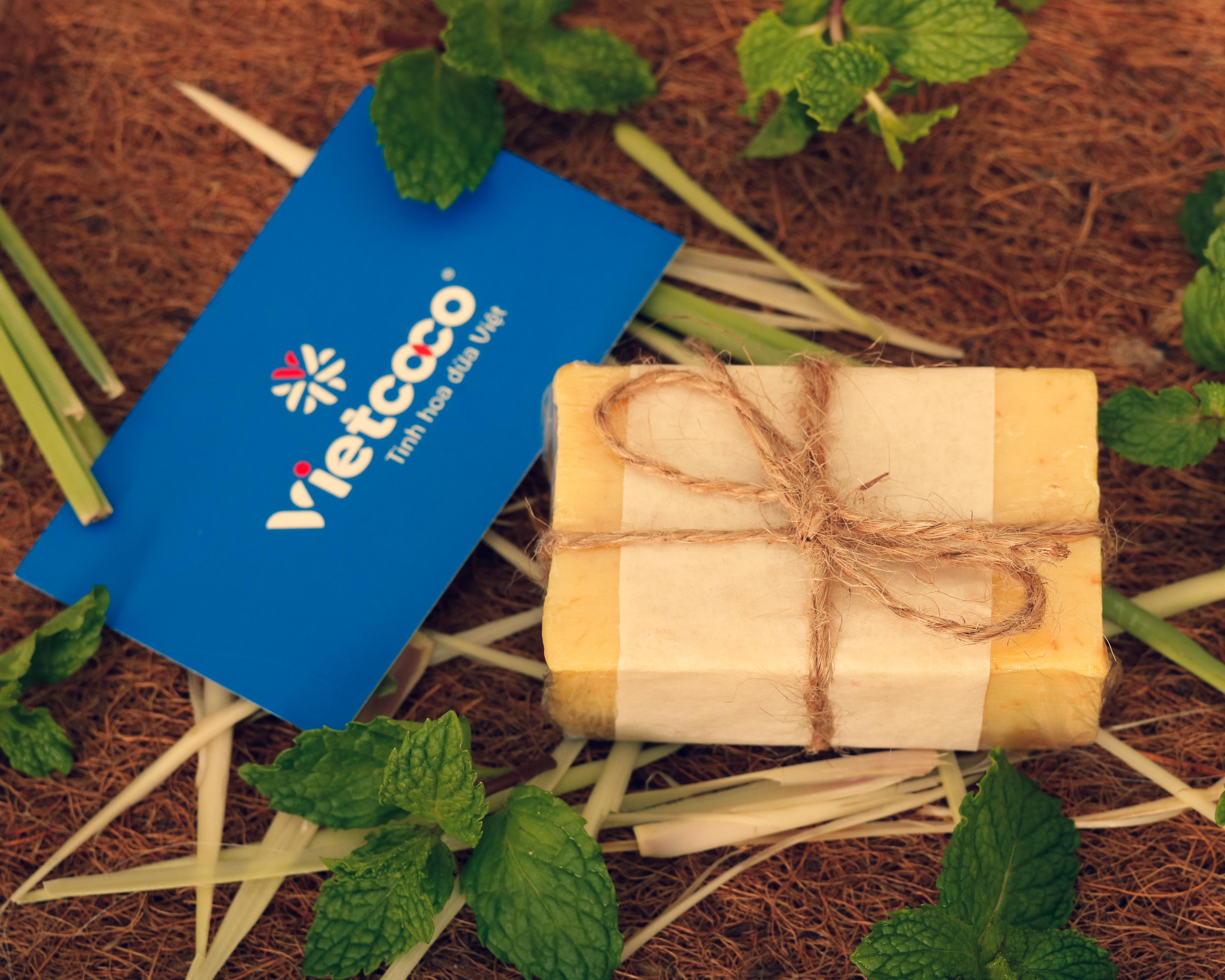 [Hàng tặng không bán] xà bông dừa Vietcoco hương sả chanh 100g