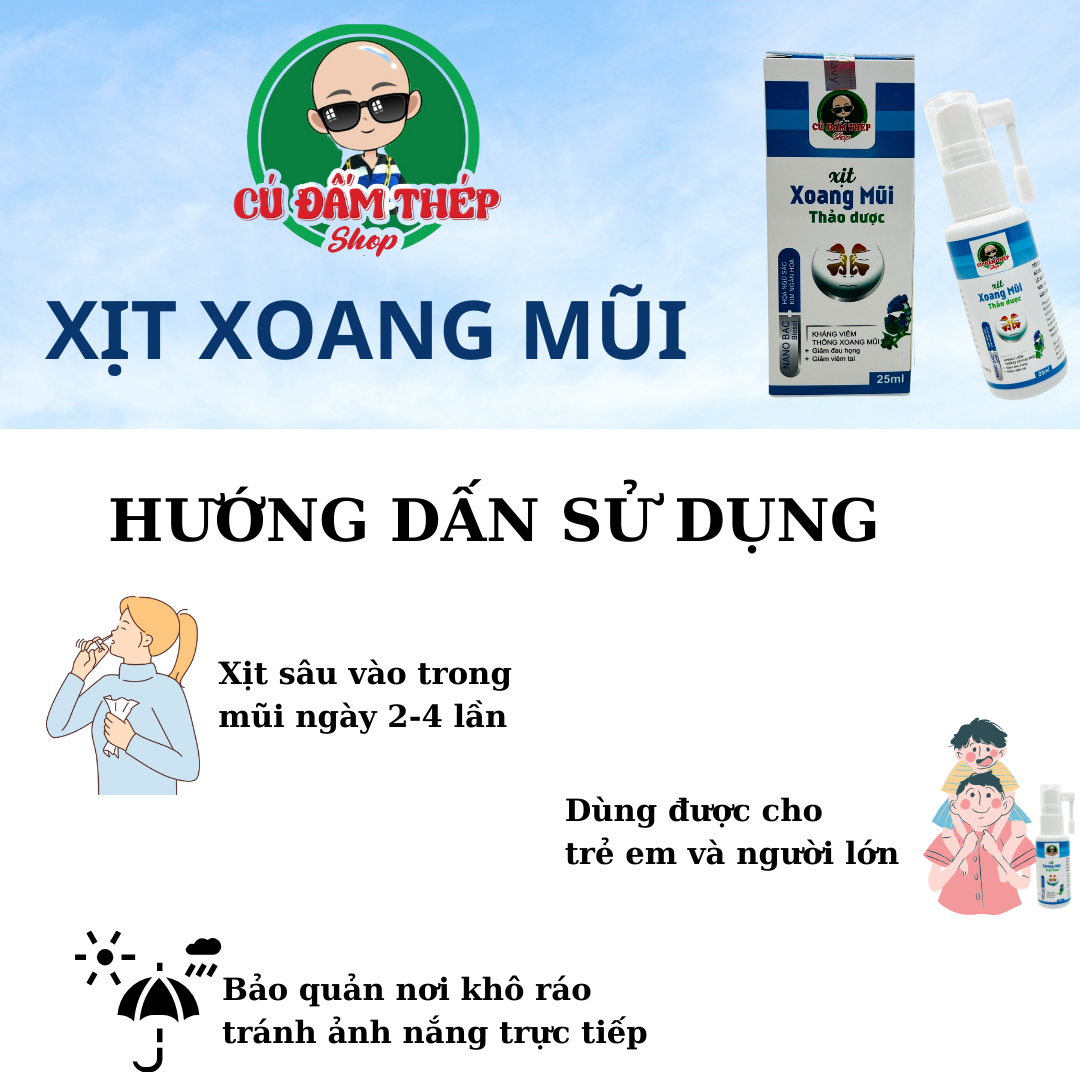 Xịt Xoang Mũi Thảo Dược Cú Đấm Thép 25ML