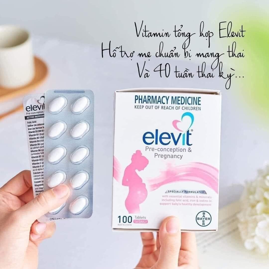 Vitamin Tổng Hợp Cho Bà Bầu Elevit [Úc] (100 Viên)