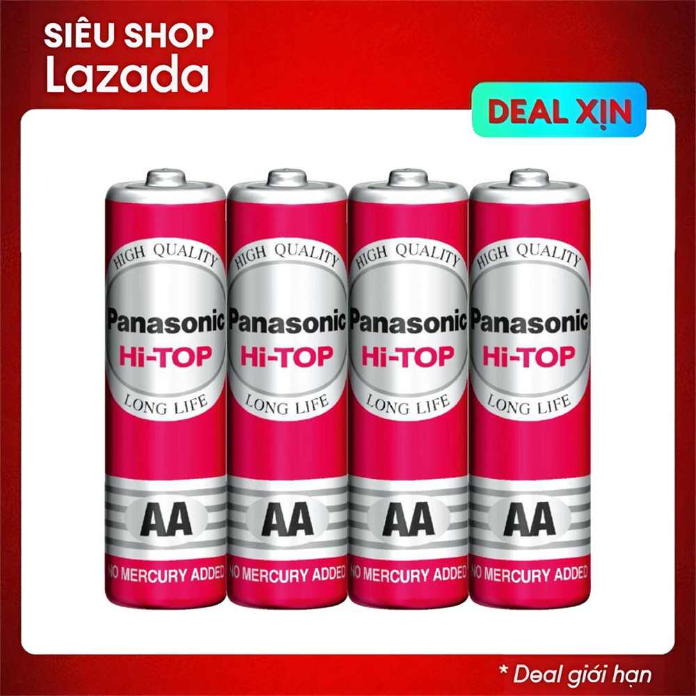 Bộ 4 pin aa panasonic r6dt high quality - pin tiểu, không chảy nước