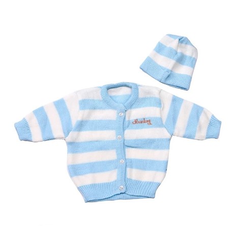 Combo 3 bộ áo len cho bé (gồm 3 áo +3 nón) dành cho bé sơ sinh đến dưới 7kg