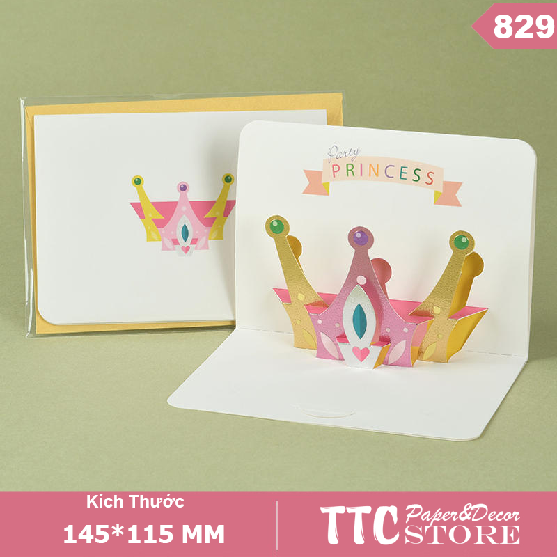 [HCM]Thiệp mừng sinh nhật dạng mở 3D độc đáo (11.5x15.5cm)