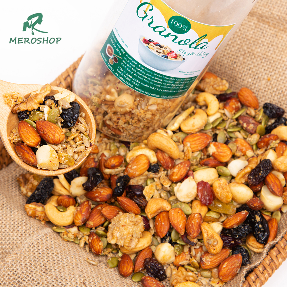 500GRAM GRANOLA SIÊU HẠT 100% HẠT NƯỚNG MẬT ONG