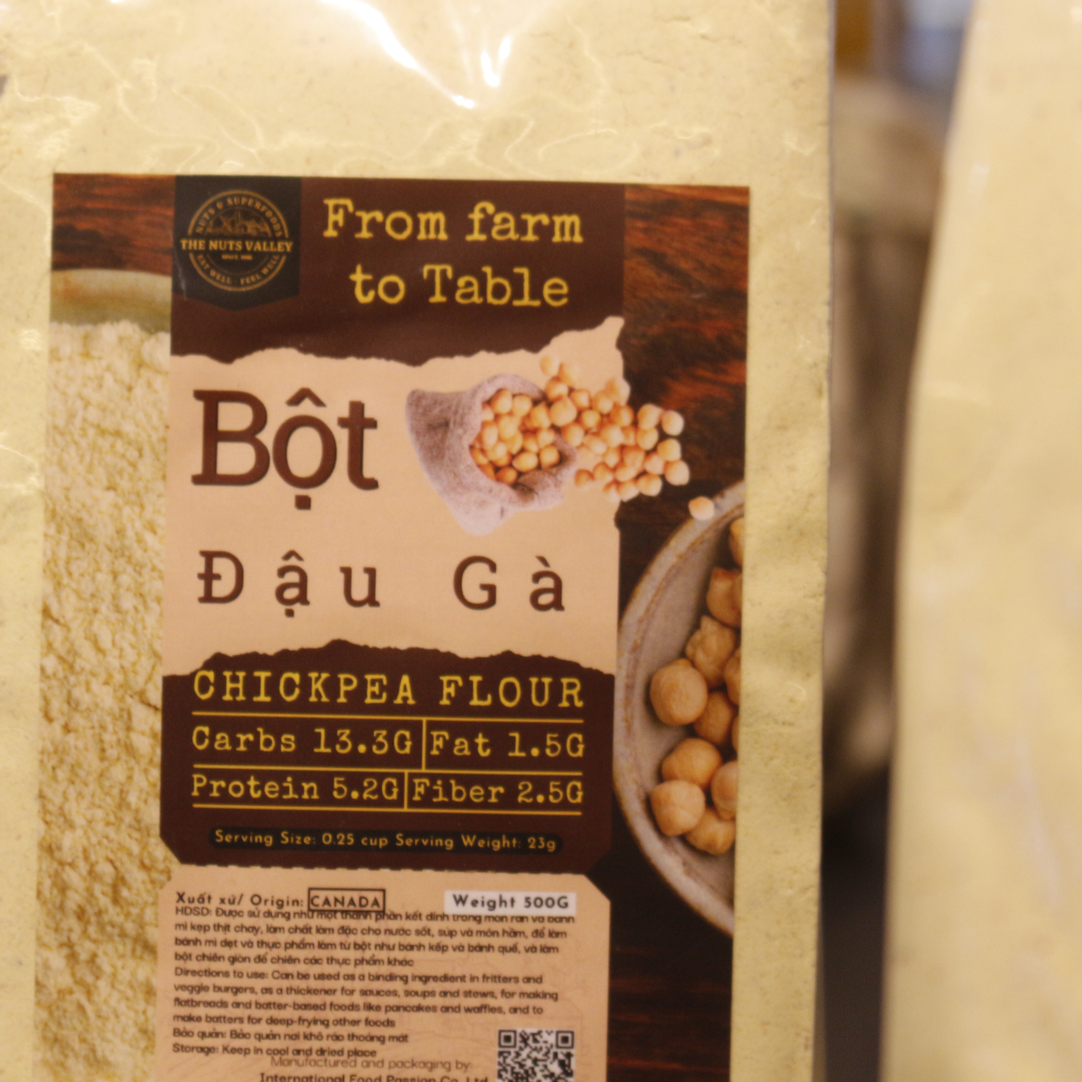 Bột Đậu Gà - CHICKPEA FLOUR The Nuts Valley G500gr