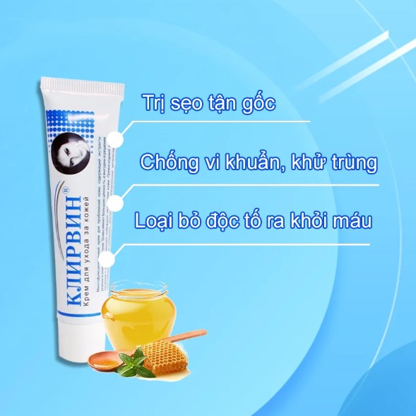 Kem làm mờ sẹo Nga Klirvin 25g