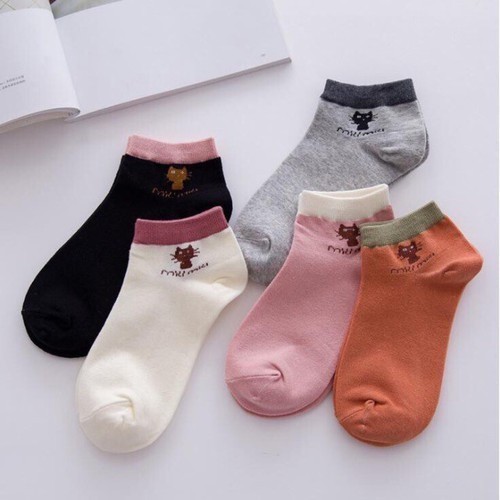 Combo 05 đôi tất MÈO siêu mềm, SIÊU ẤM