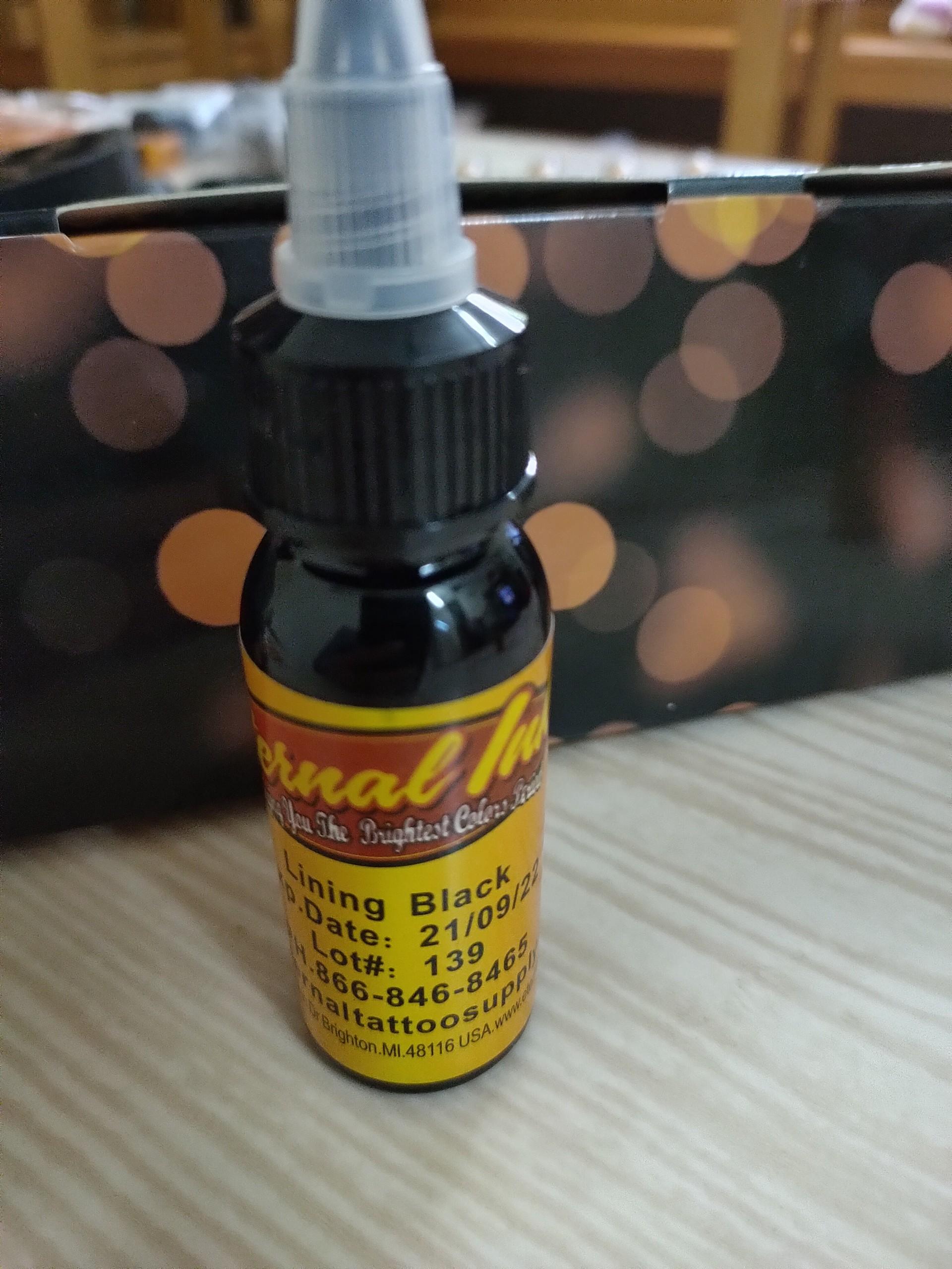 Mực tập xăm Eternal màu Đen Lining Black 30ml