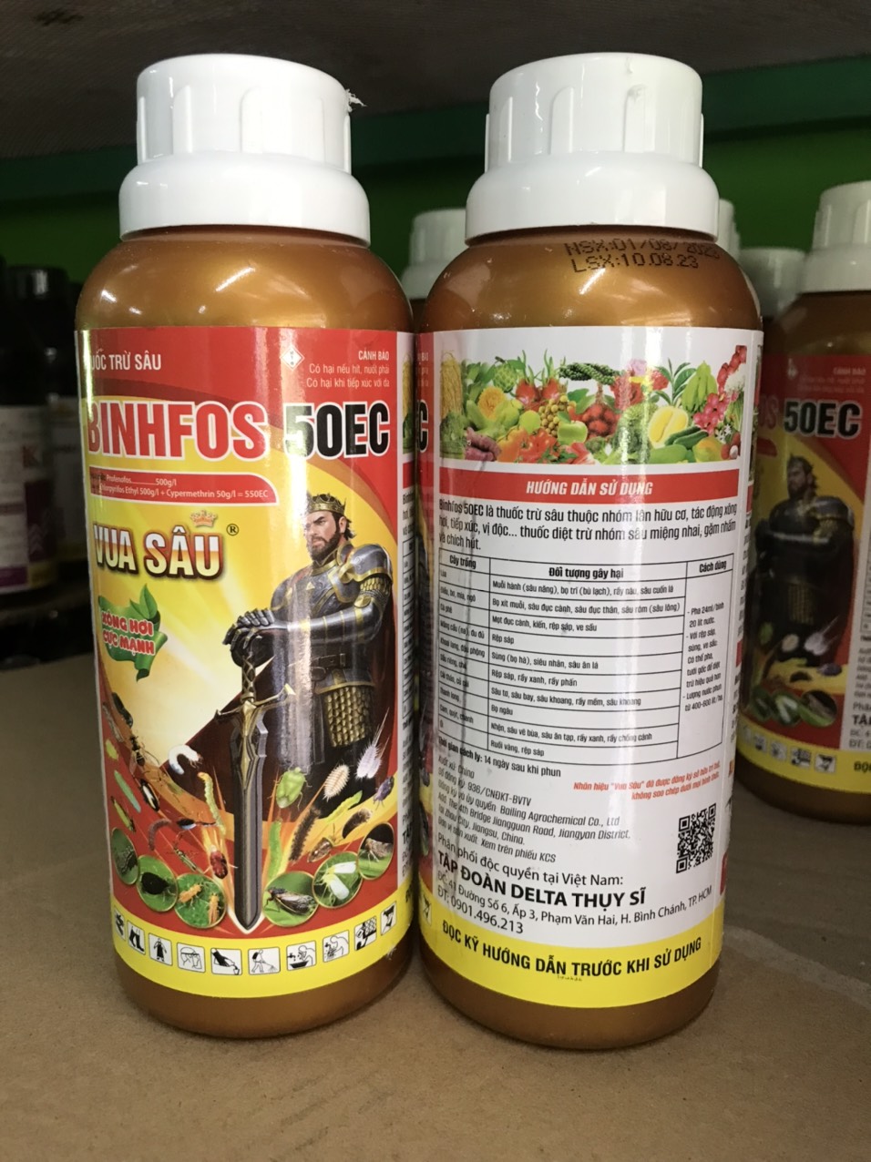 (Random Delivery) Binhfos 50Ec (Golden Bottle King of Worms) - 450ml - Delta Switzerland