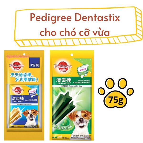 Xương Pedigree Dentastix 75g cho chó cỡ vừa loại Trung