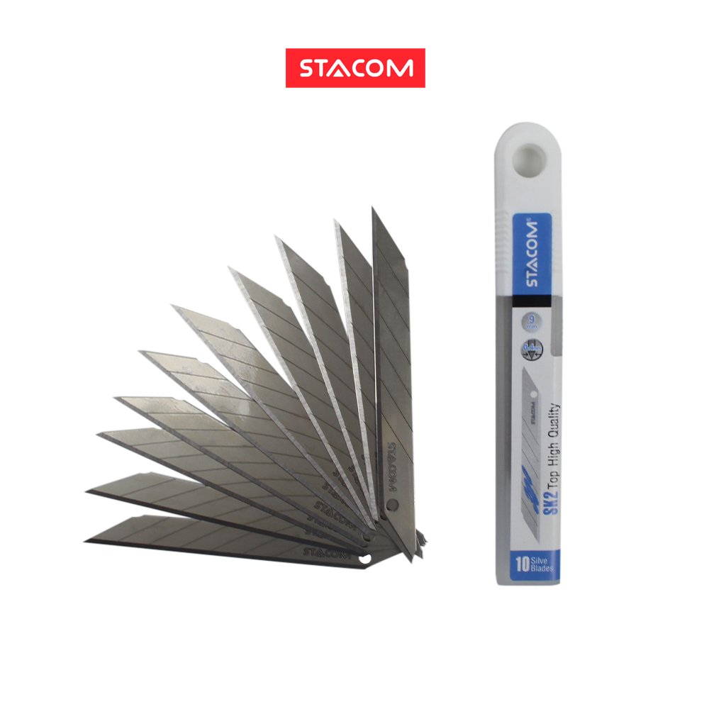 Hộp 20 thỏi lưỡi dao rọc giấy nhỏ 30 độ sk2 stacom - e3009