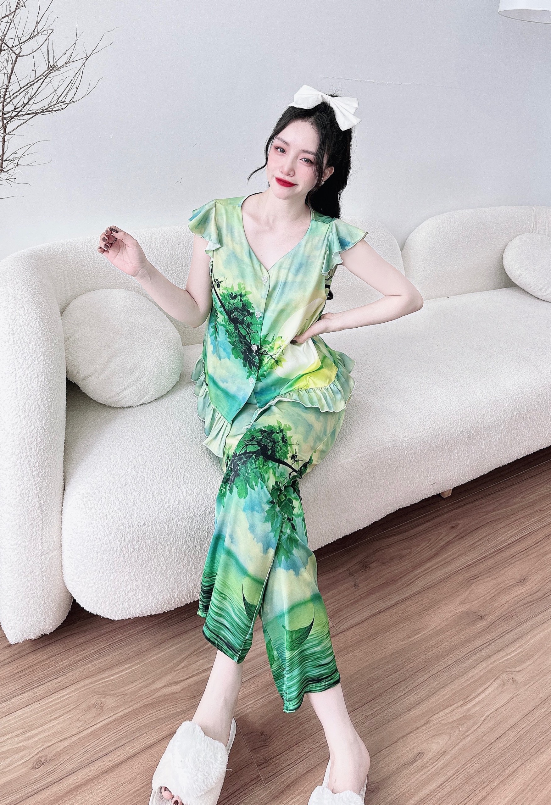 BỘ LỤA TNQD BÈO VAI THIẾT KẾ CAO CẤP