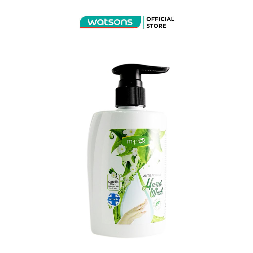 Nước rửa tay m.pros diệt khuẩn hương hoa trà trắng 500ml
