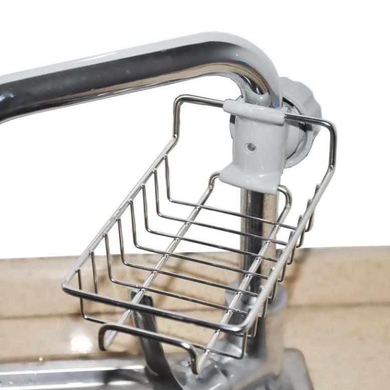 Giá kệ inox gắn vòi nước