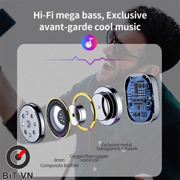 Tai nghe Bluetooth Baseus Encok Wireless Earphone A03 (Bluetooth V5.0, Voice Assitant, Charging Case, Waterproof) - BiT VN