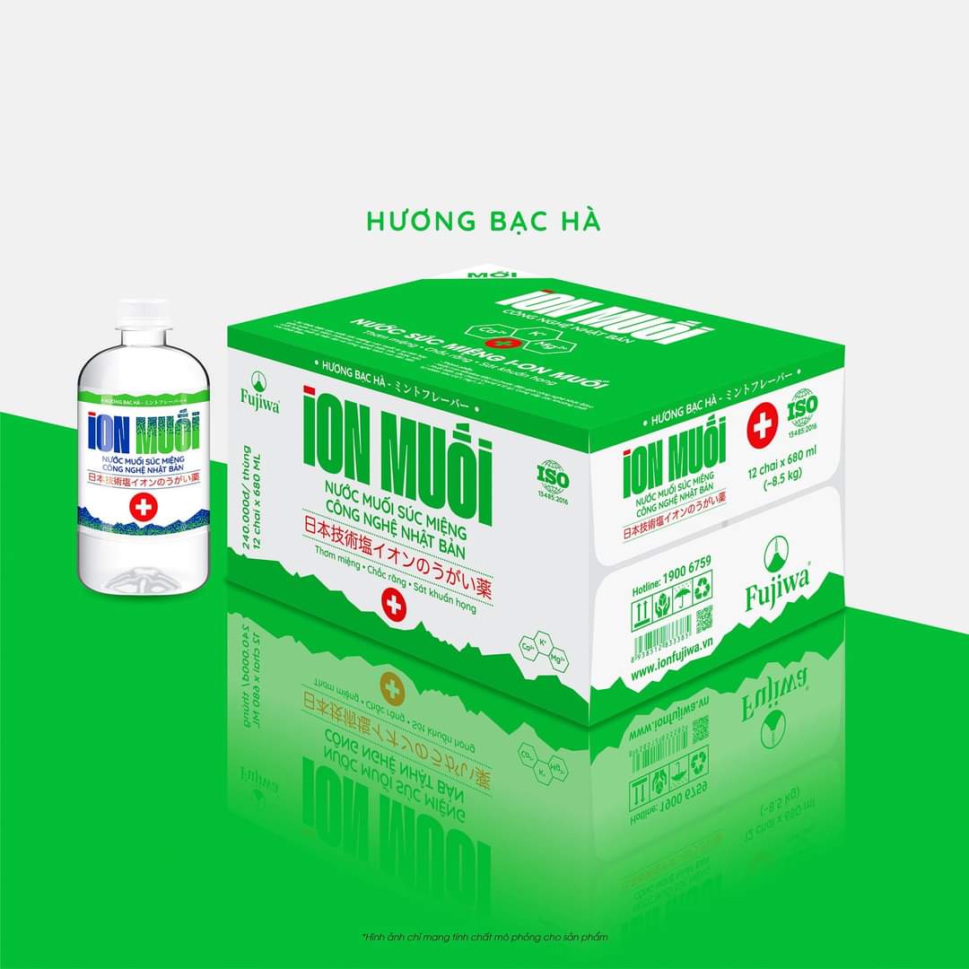 [HCM - Combo 3 chai 680ml] Nước Súc Miệng Ion Muối Fujiwa 680ml