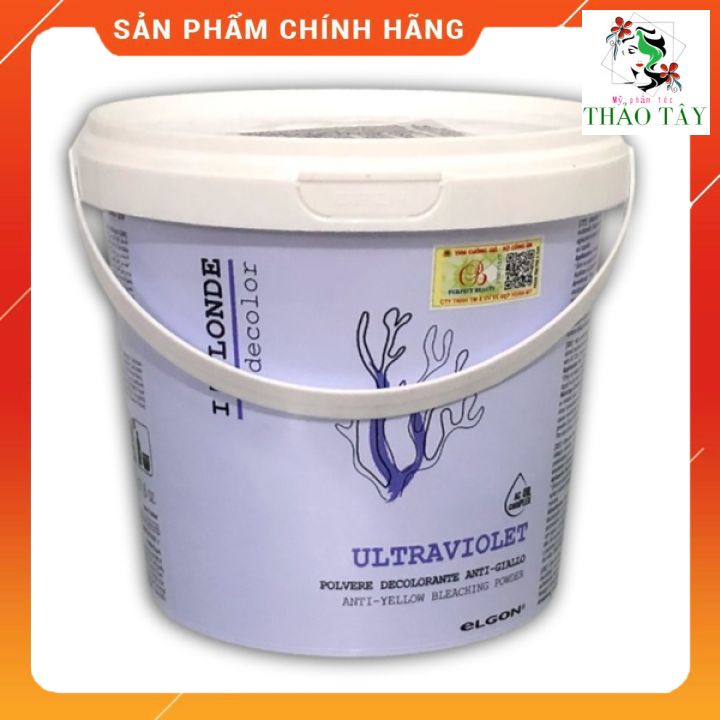 BỘT TẨY TÍM ELGON I|BLONDE ULTRA VIOLET ANTI YELLOW BLEACHING POWDER 500G NEW 2021 - HŨ