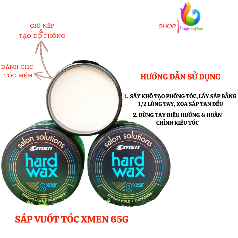 [Tặng Lược]Wax Sáp Vuốt Tóc XMen Salon Solutions Hard Wax 70g