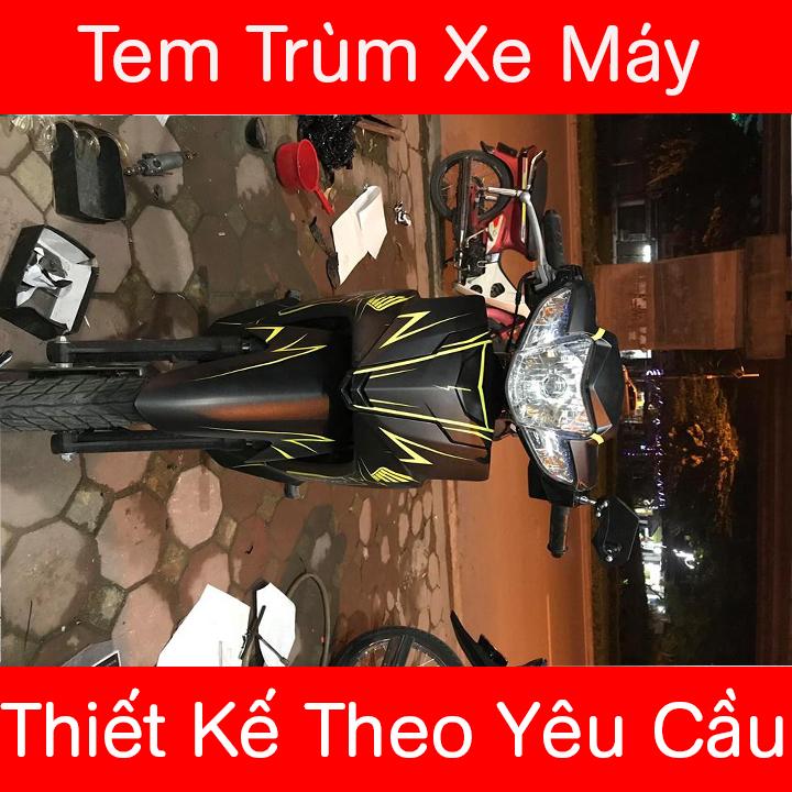Tem Trùm Blade Đen Nhám Chỉ Vàng