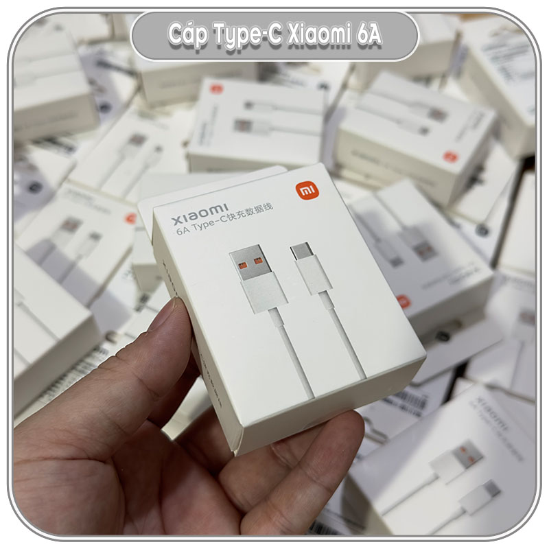 Cáp sạc Xiaomi 6A USB-A to Type-C 1M, Mi Charge Turbo 67W & 120W