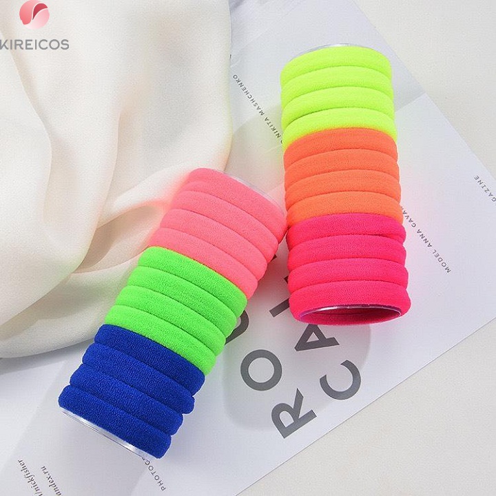 [HCM]Hộp 24 Dây Cột Tóc Buộc Tóc Trơn Nhiều Màu