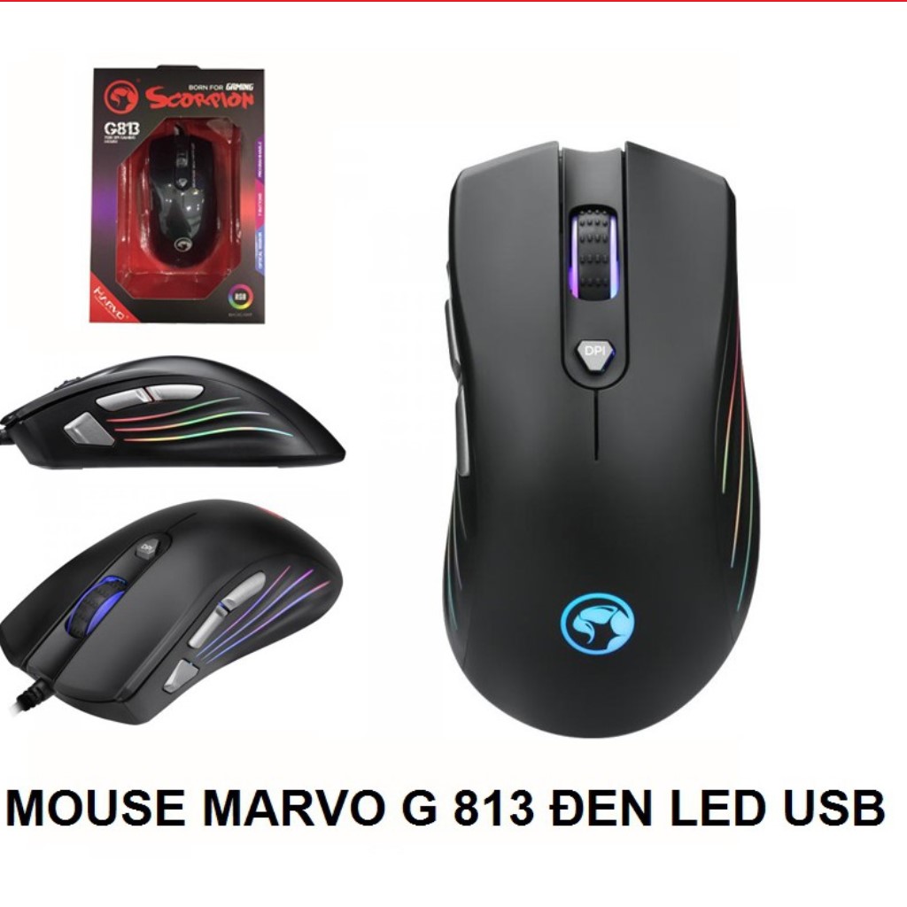 Mouse Marvo G813 đen Led