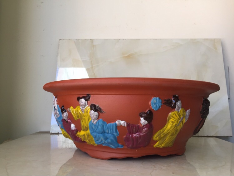 Chậu đất nung bonsai Bát tiên ( size 2)