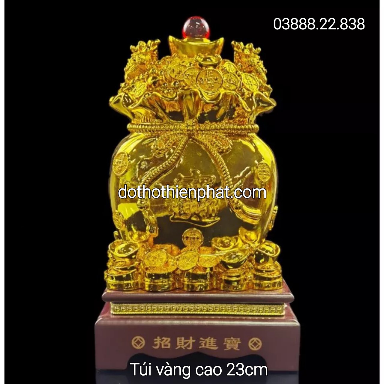 Túi tiền kim bảo tài lộc cao 33cm rẻ vô địch
