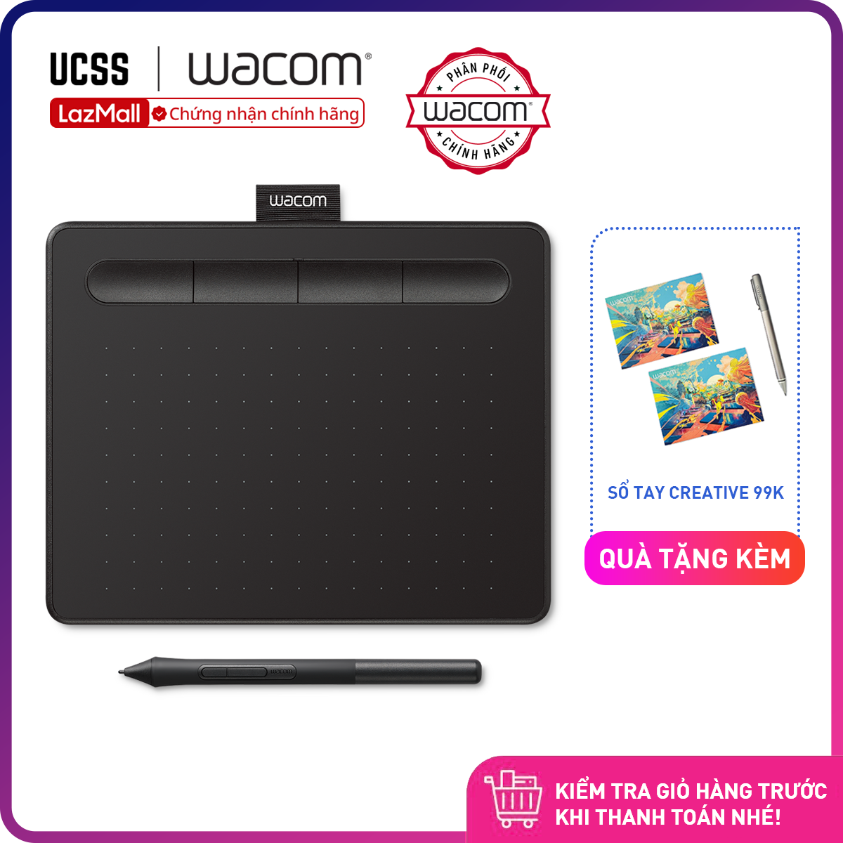 Bảng Vẽ Wacom Intuos S CTL-4100 (Hàng Phân Phối Chính Thức)