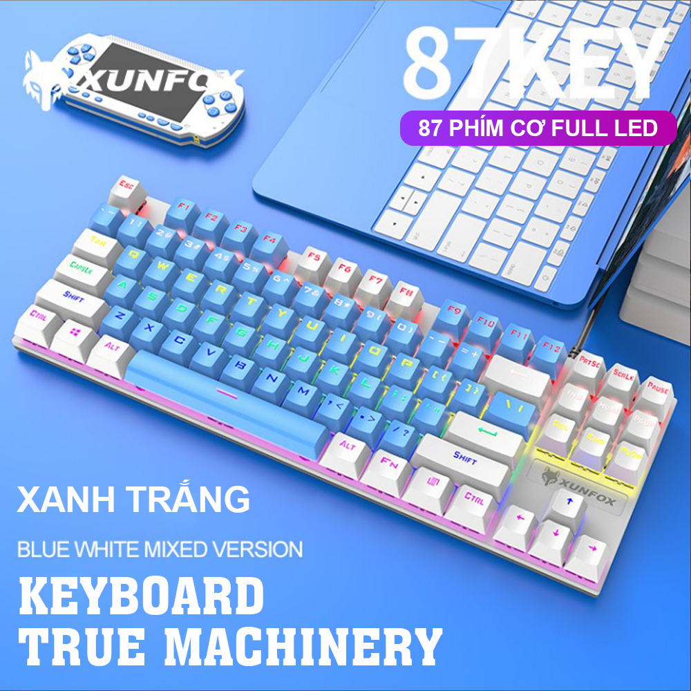 Bàn Phím Cơ Gaming 87 phím Full Led K80